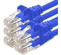 1aTTack.de 0,25m Cavo di Rete blu - 5x - Cat.6 Ethernet Gigabit Lan RJ45 10 100 1000 Mbit s - Cavo Patch UTP compatibile con Cat.5 Cat.5e Cat.7 Cat.8 - blu - 5x - 0,25m