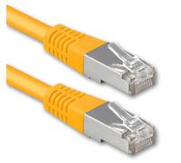 1aTTack.de® 0,5m - amarillo - 1 Stück - CAT6 CAT 6 Ethernet LAN cable de red 1000 Mbit/s CAT6 Doble blindado PIMF 250MHz libre de halógenos compatible con CAT5e CAT6a CAT7 CAT8