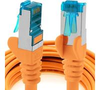 1aTTack.de 0,5m - arancione - 1 pezzo - Rete Cavi Cat6a | S-FTP | CAT 6a | doppia schermatura - certificato GHMT | PIMF | 500MHz | 10000 Mbit/s