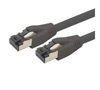 1aTTack.de 0.5m Cat 8 Cavo di rete Cat8 nero - 1 pezzo Cat.8 Lan 2000 Mhz 40 Gbit s 40GBase-T POE+ cavo Patch Ethernet LSZH - 1 x 0,5 metro nero