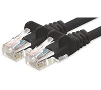 1aTTack.de 0,5m Cavo di Rete nero - 1x - Cat.6 Ethernet Gigabit Lan RJ45 10 100 1000 Mbit s - Cavo Patch UTP compatibile con Cat.5 Cat.5e Cat.7 Cat.8 - nero - 1x - 0,5m