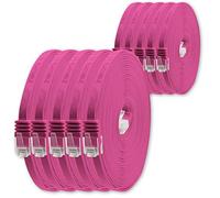 1aTTack.de 0,5m - magenta - 10 pezzi - Cavo di Rete Ethernet Cat6 Piatto Lan Gigabit RJ45 Cat 6 compatibile Cat5 Cat5e Cat7 Cat8