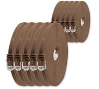 1aTTack.de 0,5m - marrone - 10 pezzi - Cavo di Rete Ethernet Cat6 Piatto Lan Gigabit RJ45 Cat 6 compatibile Cat5 Cat5e Cat7 Cat8