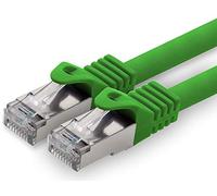 1aTTack.de 1,0m - verde - 1 pezzo - CAT.7 Cavi di Rete CAT7-10000 MBit/s S-FTP doppia schermatura PIMF 600MHz 4x2xAWG26 / 7 CU rame non contiene alogeni compatibile con CAT5e CAT6 CAT 6a Cat8