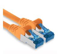 1aTTack.de 1,5 m - CAT.6 - Cavo di rete LAN Gigabit Ethernet RJ45 CAT 6 A cavo patch 10000 Mbit s Sftp Pimf 500 MHz compatibile con CAT5 CAT6 CAT7 Cat8 arancione - 1 pezzo