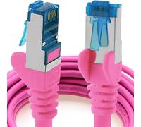 1aTTack.de 1,5m - magenta - 1 pezzo - Rete Cavi Cat6a | S-FTP | CAT 6a | doppia schermatura - certificato GHMT | PIMF | 500MHz | 10000 Mbit/s