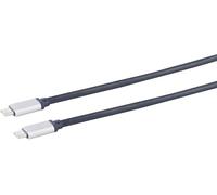 1aTTack.de 1 cavo di collegamento USB-C da 1 m, 2.0, contatti placcati in oro da 1 m, guaina tessile blu