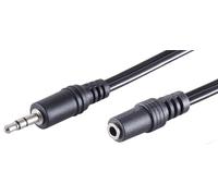1aTTack.de 1 cavo di prolunga stereo da 5,0 m, nero, 3,5 mm su presa jack da 3,5 mm, cavo audio robusto con connettori modellati, perfetto per cuffie, altoparlanti e HiFi