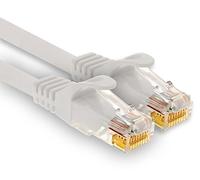 1aTTack.de - 1 cavo di rete Cat7 da 1,0 m, Cat.7 Ethernet, cavo patch Lan & Cat 7 per la massima velocità Internet e collega tutti i dispositivi con presa RJ 45 bianco