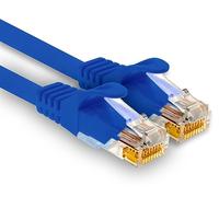 1aTTack.de - 1 cavo di rete Cat7 da 1,5 m, Cat.7 Ethernet, cavo patch Lan & Cat 7 per la massima velocità Internet e collega tutti i dispositivi con presa RJ 45 blu