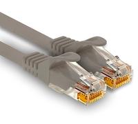 1aTTack.de - 1 cavo di rete Cat7 da 2,0 m, Cat.7 Ethernet, cavo patch Lan & Cat 7 per la massima velocità Internet e collega tutti i dispositivi con presa RJ 45 grigio