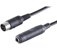 1aTTack.de 1 connettore a cubo da 0,2 m, 5 poli su presa jack da 6,3 mm, cavo adattatore audio, connettori placcati in nichel, per strumenti musicali HiFi