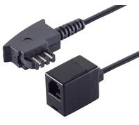 1aTTack.de 1 x 0,2 m - TAE F maschio a RJ11 femmina 6/4 cavo adattatore telefono cavo piatto prolunga telefono