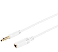1aTTack.de 1 x 1,8 m - Cavo di prolunga audio bianco da 3,5 mm TRS sottile con contatti placcati in oro, perfetto per connessioni AUX