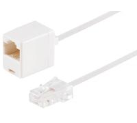 1aTTack.de 1 x 10 m - spina western 8/4 / accoppiamento western 8/4 bianco 10 m - RJ45 Plug 8/4 / RJ45 Jack 8/4, 10 m, bianco, conforme alla direttiva RoHS, cavo di rete di alta qualità