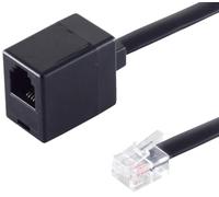 1aTTack.de 1 x 15 m, spina western 6/6 su accoppiamento western 6/6, cavo di prolunga per telefono TAE-N aggraffato, contatti nichelati