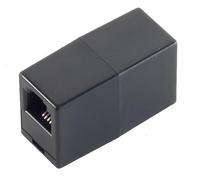 1aTTack.de 1 x adattatore RJ12 nero femmina western 6/6 su western femmina 6/6 1:1 occupazione contatti dorati senza schermatura per impianto telefonico Fax DSL