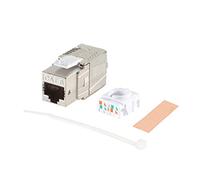 1aTTack.de 1 x CAT 8-10 x Keystone RJ45 CAT8 Key Stone senza attrezzi Custodia in metallo schermato 40 Gbit s compatibile con Cat5 Cat6 Cat7 1 pezzo Cat8 Keystone Cat8 Keystone