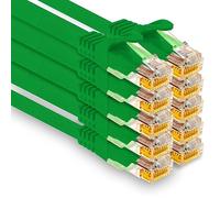 1aTTack.de - 10 cavi di rete Cat7 da 2,0 m, Cat.7 Ethernet, cavo patch Lan & Cat 7 per la massima velocità Internet e collega tutti i dispositivi con presa RJ 45 verde