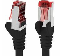 1aTTack.de 10 m - 1 pezzo - Cavo LAN Ethernet Cat6 RJ45 - Nero - Cavo di rete ad alta velocità per streaming, giochi, TV e computer - Stabile e durevole - Perfetto per reti domestiche e d'ufficio