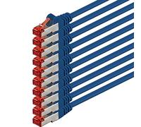 1aTTack.de 10 x 5 m - Cavo di rete Cat 6 Cavo patch Cat 6 RJ45 SFTP - Blu