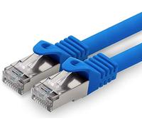 1aTTack.de 10m - blu - 1 pezzo - CAT.7 Cavi di Rete CAT7-10000 MBit/s S-FTP doppia schermatura PIMF 600MHz 4x2xAWG26 / 7 CU rame non contiene alogeni compatibile con CAT5e CAT6 CAT 6a Cat8