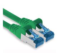 1aTTack.de 10m - CAT.6 - Cavo di rete Ethernet Gigabit Lan RJ45 CAT 6 A cavo patch 10000 Mbit s Sftp Pimf 500 MHz compatibile con CAT5 CAT6 CAT7 Cat8 verde - 1 pezzo