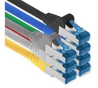 1aTTack.de 10m - CAT.6 - Cavo di rete LAN Ethernet Gigabit RJ45 CAT 6 Cavo patch A 10000 Mbit s Sftp Pimf 500 MHz compatibile con CAT5 CAT6 CAT7 Cat8 7 - colori