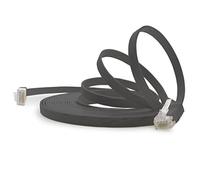 1aTTack.de 10m - nero - 1 Stück - Cavo di Rete Ethernet Cat6 Piatto Lan Gigabit RJ45 Cat 6 compatibile Cat5 Cat5e Cat7 Cat8