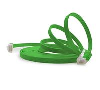 1aTTack.de 10m - verde - 1 Stück - Cavo di Rete Ethernet Cat6 Piatto Lan Gigabit RJ45 Cat 6 compatibile Cat5 Cat5e Cat7 Cat8