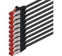 1aTTack.de 10x 0,25 m - Cavo patch di rete Cat 6 Cat6 RJ45 SFTP - nero