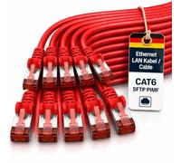 1aTTack.de 10x 0,25 m - Cavo patch di rete Cat 6 Cat6 RJ45 SFTP - rosso