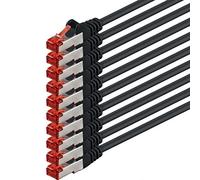 1aTTack.de 10x 0,5 m - Cavo patch di rete Cat 6 Cat6 RJ45 SFTP - nero