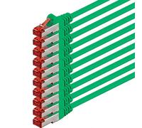 1aTTack.de 10x 0,5 m - Cavo patch di rete Cat 6 Cat6 RJ45 SFTP - verde
