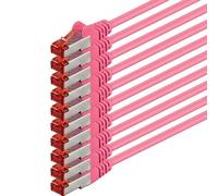 1aTTack.de 10x 1 m - Cavo di rete Cat 6 cavo patch Cat6 RJ45 SFTP - magenta