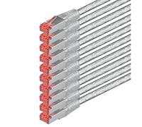 1aTTack.de 10x 2m - Cavo di rete Cat 6 cavo patch Cat6 RJ45 SFTP - trasparente