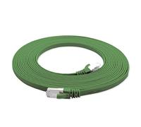 1aTTack.de 15m - verde - 1 PezzoCat.7 cavo di rete piatto 10GB/s Slim Flat Cavi RJ45 Patch cavi di installazione nastro - compatibile CAT5 CAT6 CAT7 CAT 8