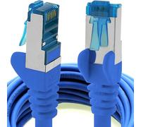 1aTTack.de 1m - blu - 1 pezzo - Rete Cavi Cat6a S-FTP CAT 6a doppia schermatura - certificato GHMT PIMF 500MHz / 7 CU rame non contiene alogeni compatibile con CAT5e CAT6 CAT7 CAT8 10000 Mbit/s