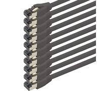 1aTTack.de 1m Cat 8 Cavo di rete Cat8 nero - 10 pezzi Cat.8 Lan 2000 Mhz 40 Gbit s 40GBase-T POE+ cavo Patch Ethernet LSZH - 10 x 1 metro nero