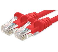1aTTack.de 1m Cavo di Rete rosso - 1x - Cat.6 Ethernet Gigabit Lan RJ45 10 100 1000 Mbit s - Cavo Patch UTP compatibile con Cat.5 Cat.5e Cat.7 Cat.8 - rosso - 1x - 1m