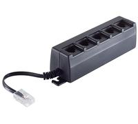 1aTTack.de 1x 0,1 m - Adattatore multiporta ISDN spina RJ45 a 5 prese RJ45 8/4 con cavo di distribuzione della resistenza per dispositivi ISDN del router del sistema telefonico