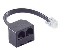 1aTTack.de 1x 0,1 m - Cavo adattatore di rete da spina RJ12 6/6 a 2x presa RJ12 6/6 1:1 conforme a RoHS