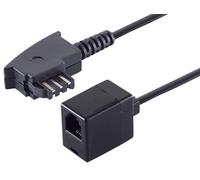 1aTTack.de 1x 0,2 m - Cavo adattatore telefonico da spina TAE F a presa RJ11 8/4, cavo piatto, prolunga telefonica