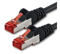 1aTTack.de 1x 0,25 m - Cavo Patch di Rete Cat 6 Cat6 RJ45 SFTP - Nero
