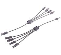 1aTTack.de 1x 0,6 m - Set di cavi adattatori a T PV4, 4/1, 6 mm², nero/nero, 60 cm - adattatore di derivazione per circuiti paralleli in impianti fotovoltaici