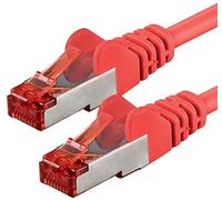 1aTTack.de 1x 1 m - Cavo di Rete Cat 6 Cavo Patch Cat6 RJ45 SFTP - Rosso