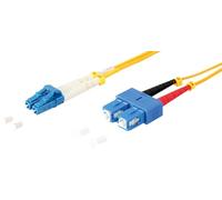 1aTTack.de 1x 10m OS1 / OS2 cavo patch in fibra ottica DX DUPLEX LC/UPC - SC/UPC SM MONOMODALE - 9/125 µm LSZH giallo