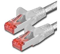 1aTTack.de 1x 15 m - Cavo di rete Cat 6 cavo patch Cat6 RJ45 SFTP - trasparente