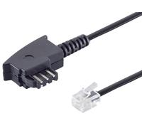 1aTTack.de 1x 15m - Cavo di collegamento telefonico RJ11 da spina TAE-F a spina Western 6/4 per telefoni di importazione