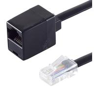 1aTTack.de 1x 15m - Cavo di prolunga telefonica Western plug 8/8 a Western coupling 8/8 RJ45 contatti placcati oro crimpati